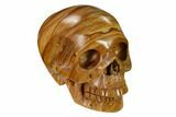 Realistic, Polished Picture Jasper Skull #151160-2
